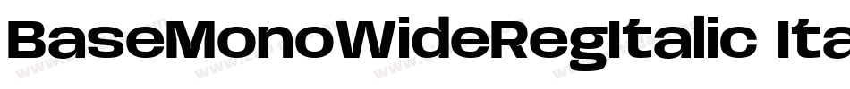 BaseMonoWideRegItalic Italic字体转换